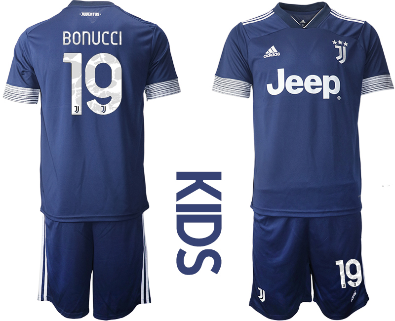 Youth 2020-2021 club Juventus away blue #19 Soccer Jerseys->juventus jersey->Soccer Club Jersey